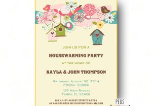 Housewarming Party Invitations Free Online Birdhouse Housewarming Party Invitation Bird Housewarming