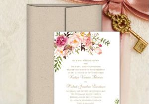 How to Create Your Own Wedding Invitation Template Printable Wedding Invitation Romantic Blossoms Make Your