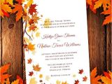 How to Create Your Own Wedding Invitation Template Printable Wedding Invitation Template Quot Falling Leaves