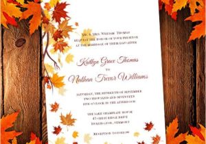 How to Create Your Own Wedding Invitation Template Printable Wedding Invitation Template Quot Falling Leaves