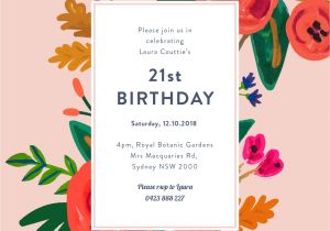 How to Design A Birthday Party Invitation Floral Birthday Dp Birthday Invitations
