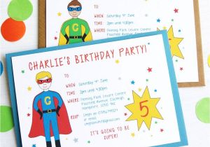 How to Do Party Invitations Superhero Personalised Birthday Party Invitations by