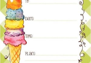 How to Fill Out Birthday Party Invitations Ice Cream social Fill In Invitation Fun Birthday