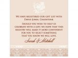 How to Include Registry In Bridal Shower Invitation Registry Information On Wedding Invitations Invitation