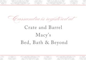 How to Include Registry In Bridal Shower Invitation Registry Information On Wedding Invitations