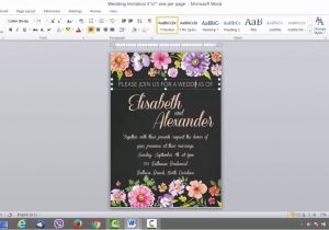 How to Make A Wedding Invitation Template On Microsoft Word Wedding Invitation Template for Ms Word Youtube