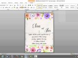 How to Make A Wedding Invitation Template On Microsoft Word Wedding Invite Template for Ms Word Youtube