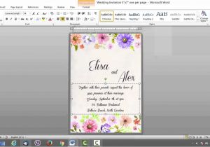 How to Make A Wedding Invitation Template On Microsoft Word Wedding Invite Template for Ms Word Youtube