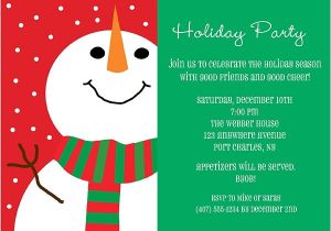 How to Make Christmas Party Invitations Snowman Holiday Christmas Party Invitations