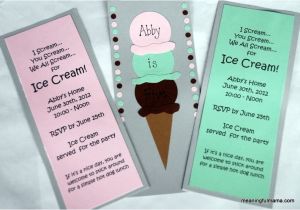 How to Make Homemade Birthday Party Invitations Homemade Ice Cream Birthday Invitations