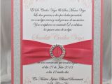 How to Make Homemade Invitations for Quinceaneras Coral Peach Quinceanera Sweet Sixteen Invitation Full Of
