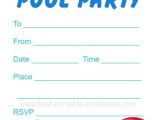 How to Make Pool Party Invitations Pool Party Invitation Free Printable Party Invites From