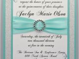 How to Make Quinceanera Invitations at Home Diy Print at Home Aqua Quinceanera Sweet 16 by Invitebling