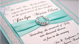 How to Make Quinceanera Invitations at Home Diy Print at Home Aqua Quinceanera Sweet 16 Invitation