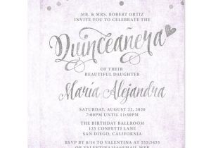 How to Make Quinceanera Invitations at Home Lavender Silver Quinceanera Invitations Diy Printable