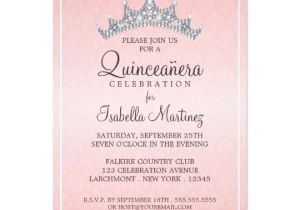 How to Make Quinceanera Invitations Glam Tiara Quinceanera Celebration Invitation Zazzle Com