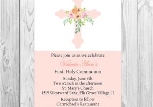 How to Make Simple Baptism Invitations Baptism Christening First Holy Munion Invitation
