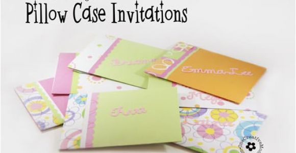 How to Make Slumber Party Invitations Pillow Case Un Slumber Party Invitations