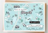 How to Print A Map for Wedding Invitations Bespoke Illustrated Map Wedding Invitation by Paper and