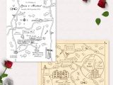 How to Print A Map for Wedding Invitations Printable Custom Map Wedding Invitation Save the Date or Info