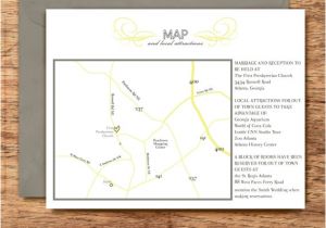 How to Print Map for Wedding Invitation Wedding Invitation Map and Directions Card Chic Classy