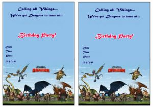 How to Train Your Dragon Birthday Invitation Template Dragon Birthday Invitations Printable