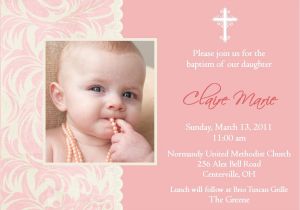 How to Write A Baptism Invitation Baptism Invitations for Girl Blank Christening