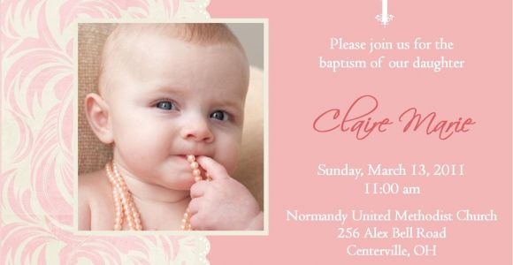 How to Write A Baptism Invitation Baptism Invitations for Girl Blank Christening