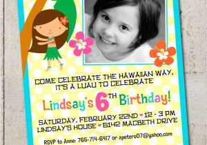 Hula Birthday Party Invitations Hula Girl Birthday Party Invitation Diy by thelovelyapple