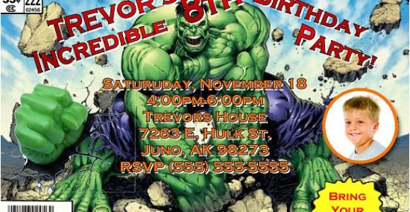 Hulk Birthday Invitation Template Incredible Hulk Birthday Invitations Ideas Free