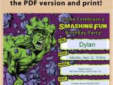 Hulk Birthday Party Invitation Template Free Printable Incredible Hulk Birthday Invitation
