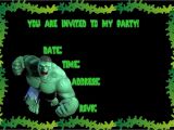 Hulk Birthday Party Invitation Template Ideias Para Festa Infantil Do Incrvel Hulk