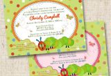 Hungry Caterpillar Baby Shower Invitations A Hungry Caterpillar Inspired Custom Baby Shower Invitation or
