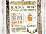 Hunting Birthday Party Invitations Hunting theme Birthday Invitation