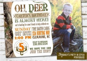 Hunting Birthday Party Invitations Hunting theme Birthday Invitation with Photo by Meghily