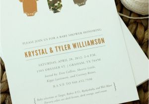 Hunting themed Baby Shower Invitations Camo Esie Baby Shower Invitation Hunting Baby Shower