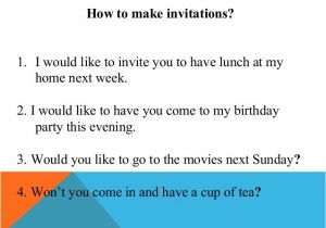 I Would Like to Invite You to My Birthday Party Invitations and Replies to Invitations
