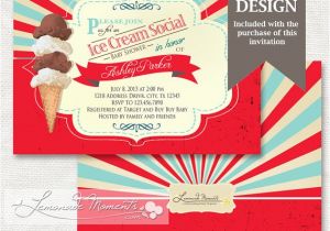 Ice Cream Baby Shower Invitations Ice Cream Baby Shower Invitation Ice Cream by