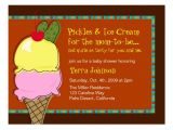 Ice Cream Baby Shower Invitations Pickles & Ice Cream Baby Shower Invitation Postcard