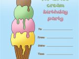 Ice Cream Birthday Invitation Template Free Ice Cream Birthday Invitations Birthday Invitation Examples