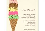 Ice Cream Birthday Invitation Template Free Ice Cream Cone Birthday Party Invitation Template Zazzle