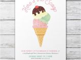 Ice Cream Birthday Invitation Template Free Ice Cream social Party Invite Printable Custom Invitation