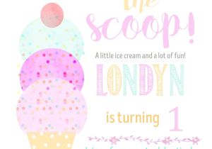 Ice Cream Party Invitation Template Free Ice Cream Birthday Invitation Water Color Ice Cream Cone
