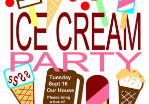 Ice Cream Party Invitation Template Free Invitation to An Ice Cream Party Template