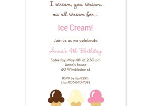 Ice Cream Party Invitations Printable Free Ice Cream Party Invitations Party Invitations Templates