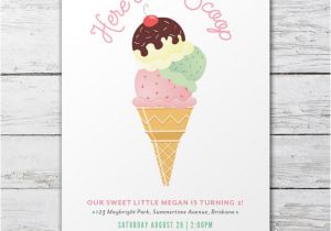 Ice Cream Party Invitations Printable Free Ice Cream social Party Invite Printable Custom Invitation