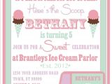 Ice Cream Party Invitations Wording Items Similar to Ice Cream Party Invitation On Etsy