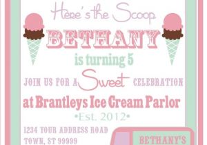Ice Cream Party Invitations Wording Items Similar to Ice Cream Party Invitation On Etsy