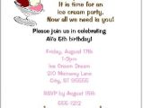 Ice Cream Sundae Party Invitations 8 Personalized Ice Cream Sundae Party Birthday Invitations