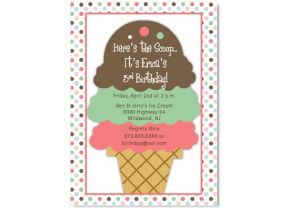 Ice Cream Sundae Party Invitations Ice Cream Sundae Birthday Invitation Custom Colors On Luulla